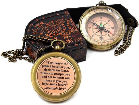 for I Know The Plans -Jeremiah 29:11, Compass, Compass for Kids, First Communion Gifts for Boys, Graduation Gifts for Men,Christian Graduation Gifts, First Communion Gifts for Boys, Christmas in Saudi Arabia