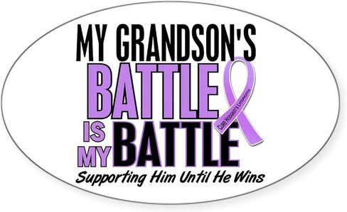 CafePress My Battle Too Hodgkin's Lymphoma Oval Car Bumper Sticker in Saudi Arabia