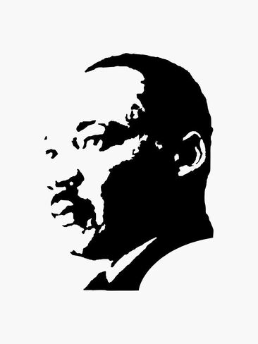 دكتور. ملصق وكوب Martin Luther King JR - ملصق جرافيك - ملصق سياسي مضحك ممتص للصدمات للسيارات والنوافذ والشاحنات in Saudi Arabia