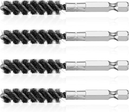 4PCS Stainless Steel Golf Club Cleaner Brush Golfs Scrub Shaft Ferrules Head Hosel Brushes, Hex Shank Handle Electric Drill Wire Bore Brush for Deeply Clean Debris Dust Glue in Golf Club Hosel Holes in Saudi Arabia