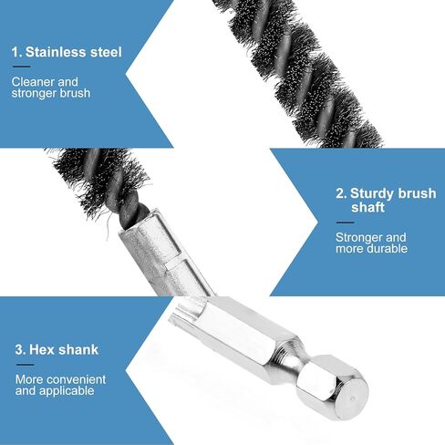 4PCS Stainless Steel Golf Club Cleaner Brush Golfs Scrub Shaft Ferrules Head Hosel Brushes, Hex Shank Handle Electric Drill Wire Bore Brush for Deeply Clean Debris Dust Glue in Golf Club Hosel Holes in Saudi Arabia