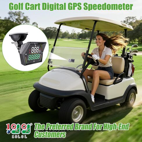 10L0L Golf Cart GPS Speedometer, Universal Digital Display with MPH/KMH, Overspeed & Fatigue Alert, Auto Brightness, Plug & Play for Yamaha, EZGO, Club Car & All Golf Carts in Saudi Arabia