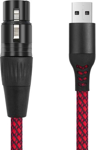 3.3FT XLR to USB Recording Cable,XLR Female to USB A Microphone Link Converter Cable for Microphones or Karaoke Recording in Saudi Arabia