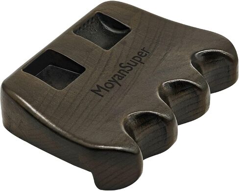 Wood Pool Cue Holder Non-Slip Silicone Base Solid Wooden Construction | Holds 2/3/4/5 Cues Weighted Metal Inside for Stability Billiard Accessory for Table, Bar & Game Room，Brown in Saudi Arabia