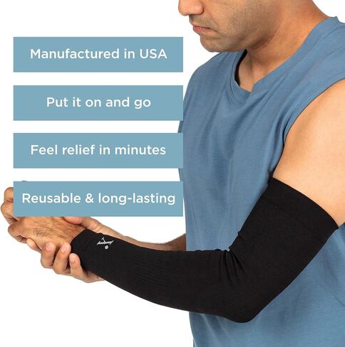 NUFABRX Medicine-Infused Pain Relieving Arm and Elbow Compression Sleeve for Men and Women with Arm/Elbow Pain, Arthritis, Tennis Elbow, Muscle Pain, and Muscle Soreness in Saudi Arabia