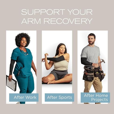 NUFABRX Medicine-Infused Pain Relieving Arm and Elbow Compression Sleeve for Men and Women with Arm/Elbow Pain, Arthritis, Tennis Elbow, Muscle Pain, and Muscle Soreness in Saudi Arabia