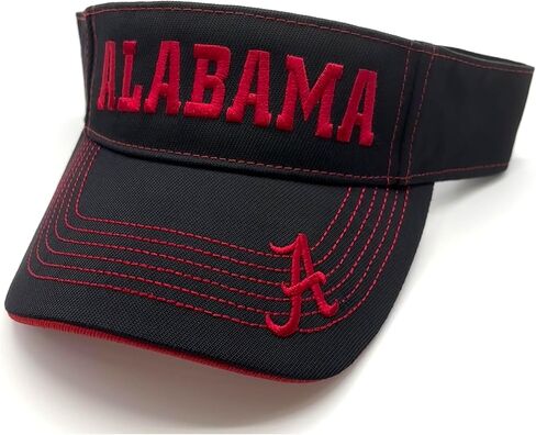 Officially Licensed Alabama University Black Visor Hat Classic Embroidered Team Logo Adjustable Sun Cap in Saudi Arabia