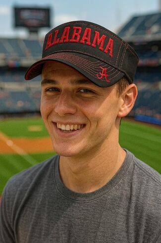 Officially Licensed Alabama University Black Visor Hat Classic Embroidered Team Logo Adjustable Sun Cap in Saudi Arabia