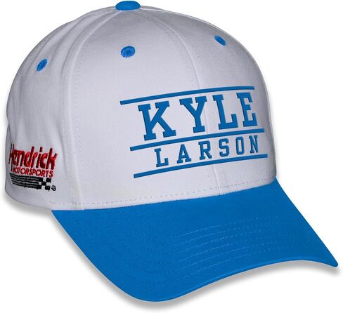 Checkered Flag Sports Kyle Larson #5 NASCAR 2025 Adult Throwback Cotton Twill Snapback White Hat in Saudi Arabia