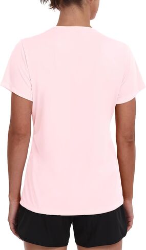 Women's UPF 50+ Sun Shirts Dry Fit Athletic Running Short Sleeve T-Shirts V-Neck Performance Tee Top in Saudi Arabia