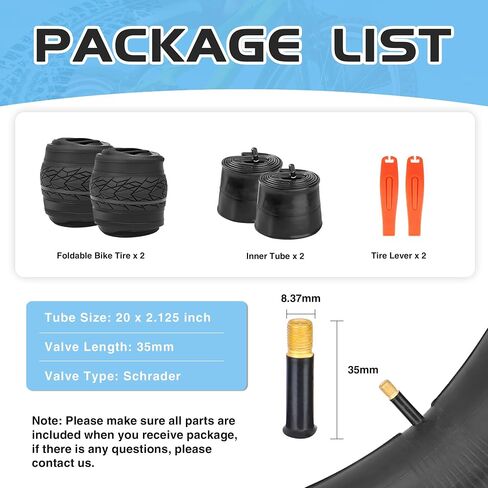 20 inch Kids Bike Tire Anti - Slip 20 x 2.125 inch Foldable Replacement All Terrain with Levers for Kids Bicycle BMX Mountain Folding Bike Black 2 Pack in Saudi Arabia