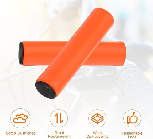 HARFINGTON Bike Handlebar Grips Model Comfortable Non-Slip Grips Silicone Foam Enhanced Grip Shock-Absorption BMX Grips for Mountain Bikes and Scooter in Saudi Arabia
