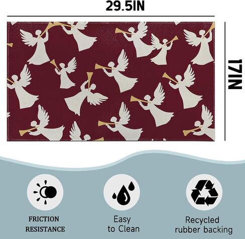 سجادة باب داخلية لكرة القدم الوطنية، ممسحة العلم الأمريكي الكلاسيكي، 29.5 × 17 بوصة سجادة أرضية مطاطية غير قابلة للانزلاق، سجادة دخول، لغرفة المعيشة، المكتب، عربة سكن متنقلة، سجادات مداخل المدخل، هدايا ممسحة in Kuwait