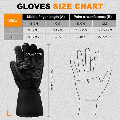 AYEAH Rechargeable Heated Gloves with 3 Heat Settings for Winter Outdoor Work Hunting Camping Snowboarding Hiking in Saudi Arabia