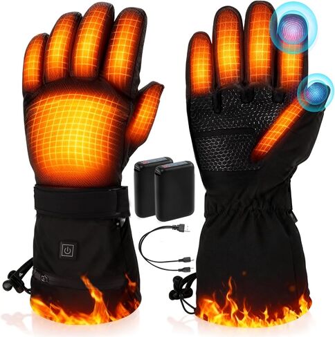 AYEAH Rechargeable Heated Gloves with 3 Heat Settings for Winter Outdoor Work Hunting Camping Snowboarding Hiking in Saudi Arabia
