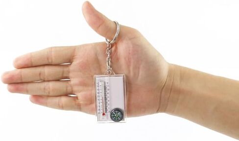 1 PCS Compasses Pendant Thermometers Keychain Pocket Sized Compasses Keyring Guiding Keyring for Hiking in Saudi Arabia