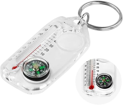 1 PCS Compasses Pendant Thermometers Keychain Pocket Sized Compasses Keyring Guiding Keyring for Hiking in Saudi Arabia