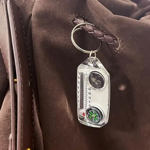 1 PCS Compasses Pendant Thermometers Keychain Pocket Sized Compasses Keyring Guiding Keyring for Hiking in Saudi Arabia