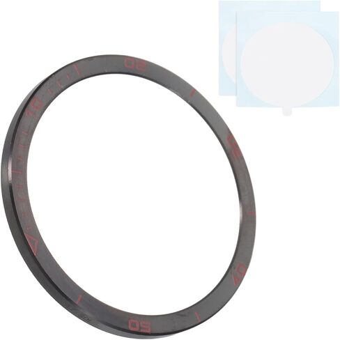 PATIKIL Watch Bezel Insert 51mm, Stainless Steel Watch Bezel Ring Adhesive Anti Scratch Bumper Cover Wristwatch Loop Frame Protective Case for Garmin for Fenix 8Solar, Black/White in Saudi Arabia