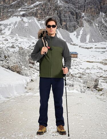 TBMPOY Men's Fleece Jacket Full Zip Lightweight Jackets Fall Winter Casual Warm Coat 4 Pockets for Hiking Outdoor in Saudi Arabia