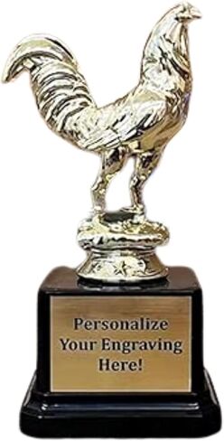 جائزة Trophy Outlet لأكبر جائزة دجاج مع نقش مخصص - جائزة تقدير الديك المضحكة لزملاء العمل والأصدقاء والعائلة - هدية مضحكة للمكتب in Saudi Arabia