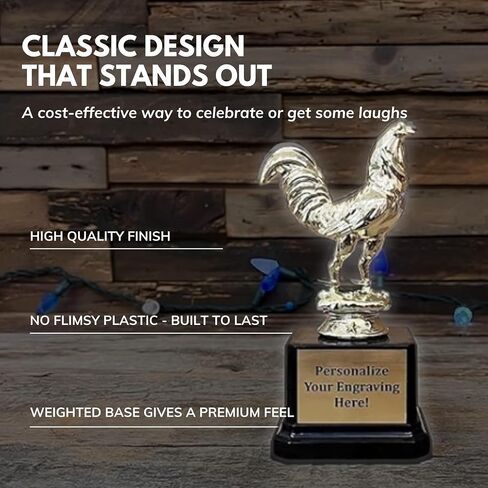 جائزة Trophy Outlet لأكبر جائزة دجاج مع نقش مخصص - جائزة تقدير الديك المضحكة لزملاء العمل والأصدقاء والعائلة - هدية مضحكة للمكتب in Saudi Arabia
