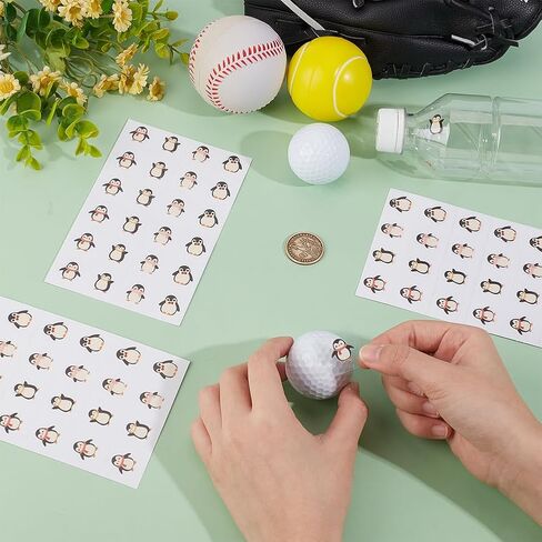 OLYCRAFT 7 Sheets/168Pcs Butterfly Pattern Golf Ball Stickers Golf Ball Markers Self Adhesive Waterproof Decals Golfing Accessories Stickers for Identify Golf Balls Golf Themed Party Decorations in Saudi Arabia
