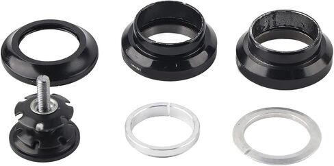 34mm Bike Headset, Tapered Road Bike Fork Headset, Stack Bike Bearing Headset, Aluminum Alloy Front Fork Stem Headset Accessories for 28.6mm Straight Steerer Fork Bearing in Saudi Arabia