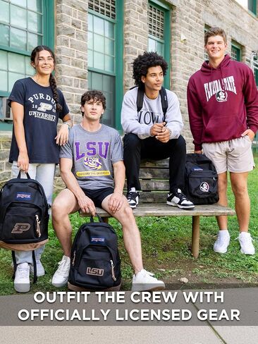 تي شيرت JanSport NCAA مرخص رسميًا بأكمام طويلة للرجال، تي شيرت ناعم ومسامي من القطن المنكمش مسبقًا برقبة مستديرة in Saudi Arabia