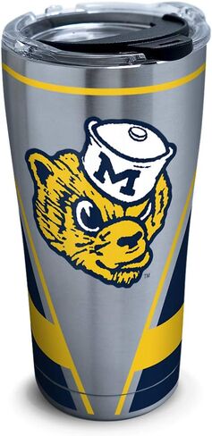 Tervis Triple Walled University of Michigan UM Wolverines Insulated Tumbler Cup Keeps Drinks Cold & Hot, 20oz - Stainless Steel, Arctic in Saudi Arabia