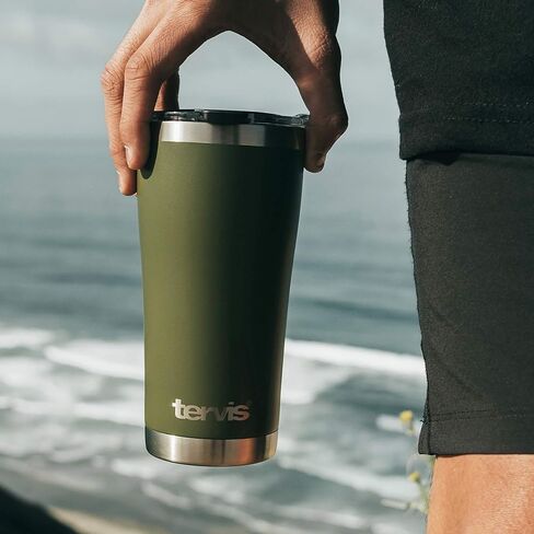 كوب Tervis ثلاثي الجدران من جامعة ميشيغان UM Wolverines معزول يحافظ على المشروبات باردة وساخنة، 20oz - ستانلس ستيل، القطب الشمالي in Kuwait