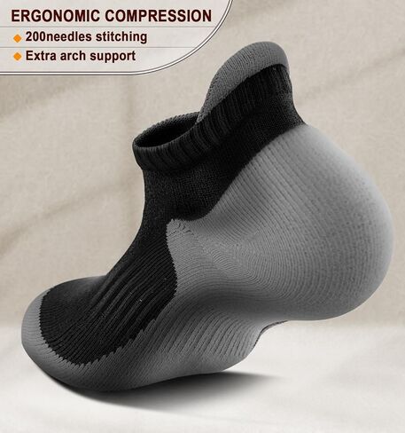 Running Socks Men,Men Athletic Socks No Show Breathable with Cushioned Sole in Saudi Arabia