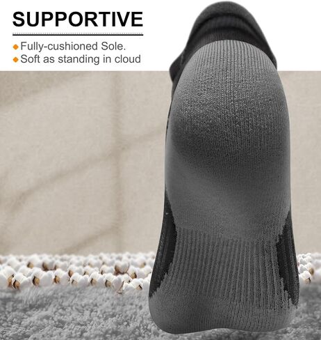 Running Socks Men,Men Athletic Socks No Show Breathable with Cushioned Sole in Saudi Arabia
