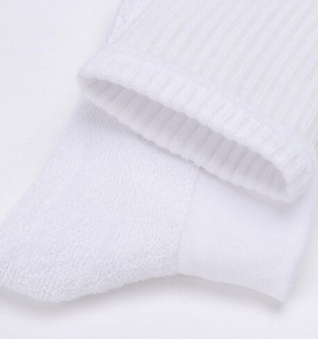 Athletic Crew Socks, White Cotton Blend, 3 Pairs size 10-13, Ribbed Cushioned in Saudi Arabia
