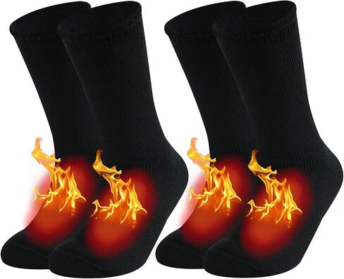 2 Pack Mens Winter Warm Thick Thermal Socks for Women Full Cushioned Insulated Heated Crew Boot Socks for Hiking Skiing in Saudi Arabia