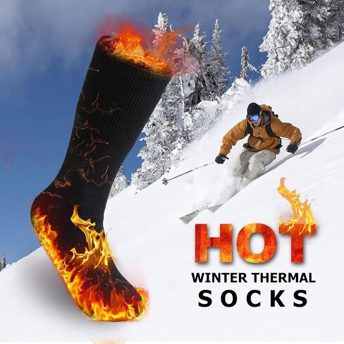 2 Pack Mens Winter Warm Thick Thermal Socks for Women Full Cushioned Insulated Heated Crew Boot Socks for Hiking Skiing in Saudi Arabia