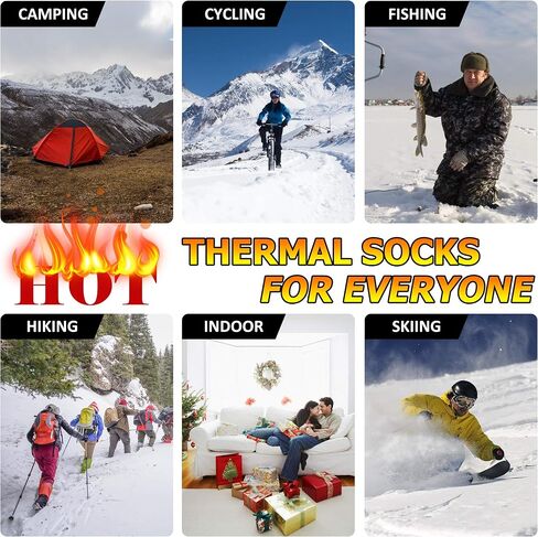2 Pack Mens Winter Warm Thick Thermal Socks for Women Full Cushioned Insulated Heated Crew Boot Socks for Hiking Skiing in Saudi Arabia