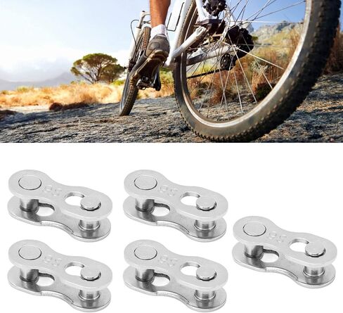 5 Pairs Heavy Duty Bike Chain Master Link, Reusable Bike Chain Link Connector, Quick Split Chain Repair Link with Steel Material, 11 Speed Quick Link in Saudi Arabia