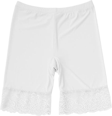 Slip Shorts for Women High Waist Lace Leggings Shorts Soft Stretch Boyshorts Panties Under Dress Underwear Yoga Shorts in Saudi Arabia