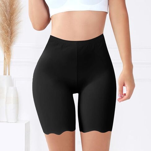 Slip Shorts for Women High Waist Lace Leggings Shorts Soft Stretch Boyshorts Panties Under Dress Underwear Yoga Shorts in Saudi Arabia