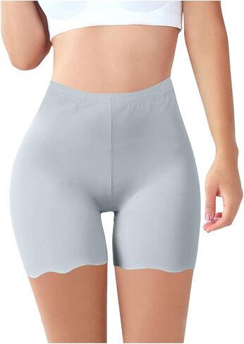 Slip Shorts for Women High Waist Lace Leggings Shorts Soft Stretch Boyshorts Panties Under Dress Underwear Yoga Shorts in Saudi Arabia
