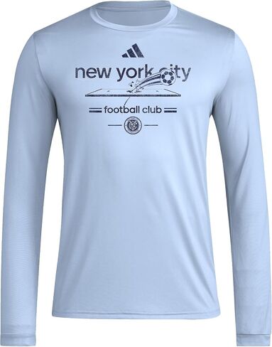 تيشيرت New York City FC Pre-Game بأكمام طويلة للرجال من أديداس in Kuwait