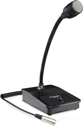 YO-TRONICS YTM-PA316 ميكروفون تجاري احترافي يعمل بالضغط والتحدث، ميكروفون سلكي معقوفة مع موصل XLR، ترحيل ديناميكي للإعلانات الصوتية العامة، المنصة، سطح المكتب، الاجتماعات، مؤتمرات الفيديو in Kuwait