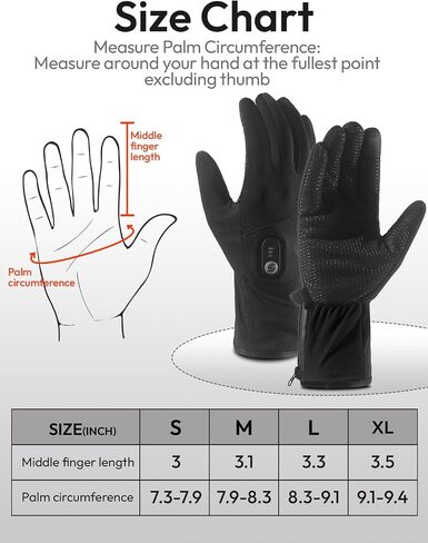 Heated Gloves for Men Women with 7.7V 2400mAh Rechargeable Battery Thin Liner Work Thermal Winter Heating with Touchscreen in Kuwait