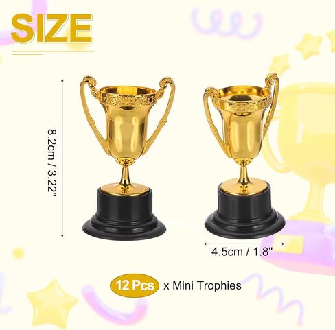 PATIKIL Mini Trophies, Award Trophy Cups Plastic Small Trophies Award for Sports Tournament Party Favors in Saudi Arabia