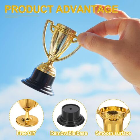 PATIKIL Mini Trophies, Award Trophy Cups Plastic Small Trophies Award for Sports Tournament Party Favors in Saudi Arabia