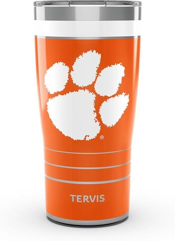 Tervis Traveler Clemson Tigers - MVP Triple Walled Insulated Tumbler Travel Cup Keeps Drinks Cold & Hot, 20oz, Stainless Steel in Saudi Arabia