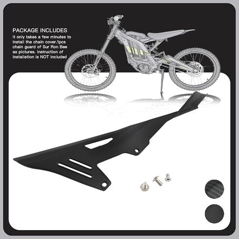 Motorcycle Chain Guards Cover,Electric Bike Front Rear Chain mudguard for Surron Light Bee X/Surron Light Bee S/X160/X260-Black in Saudi Arabia
