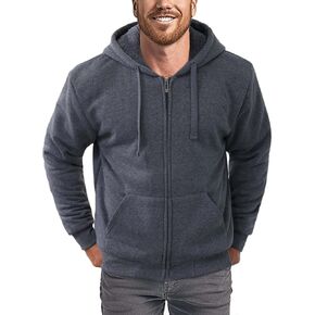 ZeroStage Heavyweight Full Sherpa Fleece Lined Hoodies for Men Zip Up Jacket, Winter Thick Sweatshirt in Saudi Arabia