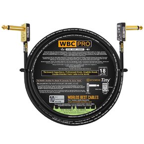 24 Inch - WBC-PRO-Pedal – 22 AWG - Low-Cap (18pF/ft) – Pro-Grade – Graphite-Based - Dual-Shielded Pedal, Effects, Patch, Instrument Cable with Eminence Tiny Gold Plated Angled TS Connectors in Saudi Arabia